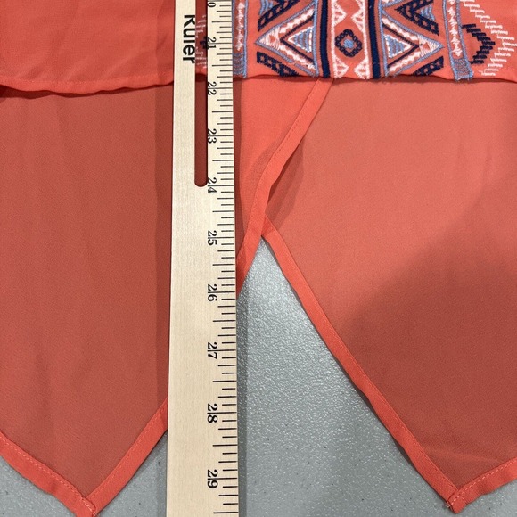 Blue pepper blouse Kaftan Women Small Coral Blue Tribal Southwestern‎ - Picture 8 of 13